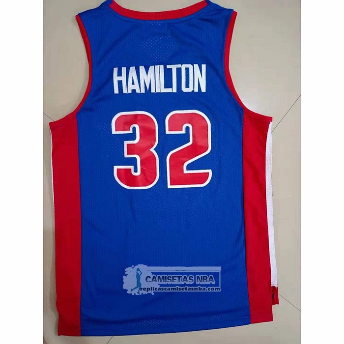 Camiseta Detroit Pistons Richard Hamilton NO 32 Mitchell & Ness 2003-04 Azul